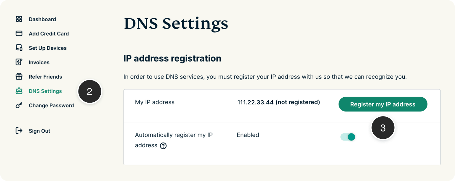 Register IP