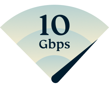 Velocidad de servidores: 10 GBPS