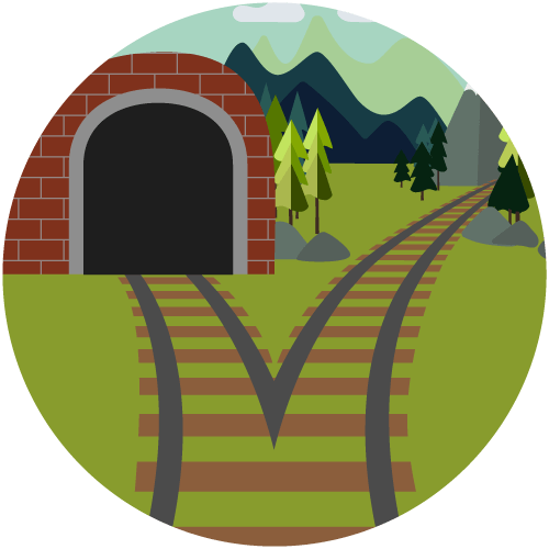 VPN Split Tunneling: Kuvajuna seuraa haarautumista kahteen suuntaan, toinen tunneliin, toinen ei.
