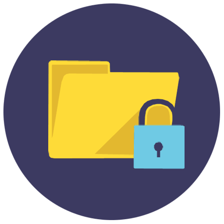 Una archivador con un candado. Mantenga sus datos y actividades en privado usando ExpressVPN para anonimizar su tráfico de internet.