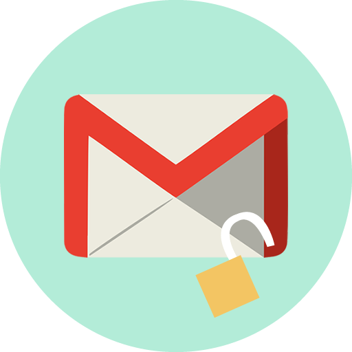 Débloquer Gmail avec un VPN : logo Gmail avec un cadenas ouvert.